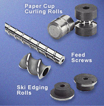 Feed Screws, Ski Edging Rolls, Paper Cup Curling Rolls